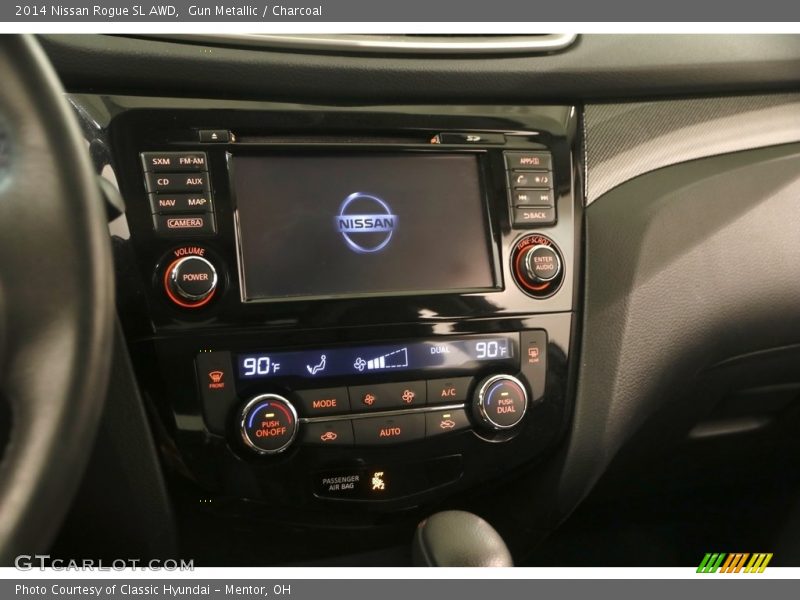 Gun Metallic / Charcoal 2014 Nissan Rogue SL AWD