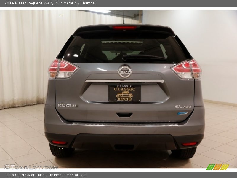 Gun Metallic / Charcoal 2014 Nissan Rogue SL AWD