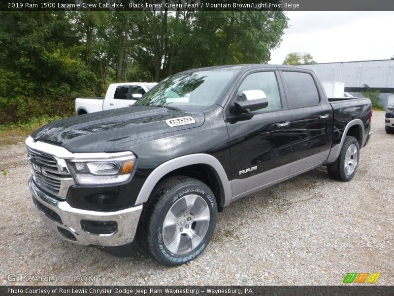 Black Forest Green Pearl / Mountain Brown/Light Frost Beige 2019 Ram 1500 Laramie Crew Cab 4x4