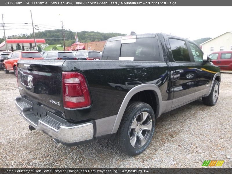 Black Forest Green Pearl / Mountain Brown/Light Frost Beige 2019 Ram 1500 Laramie Crew Cab 4x4