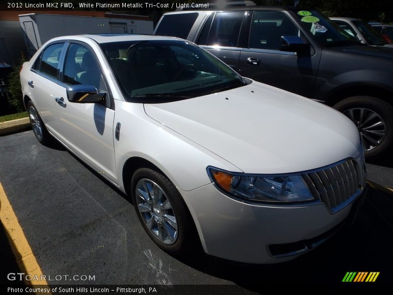 White Platinum Metallic Tri-Coat / Light Camel 2012 Lincoln MKZ FWD