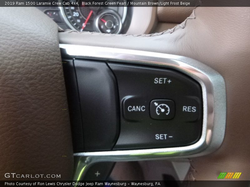 Black Forest Green Pearl / Mountain Brown/Light Frost Beige 2019 Ram 1500 Laramie Crew Cab 4x4