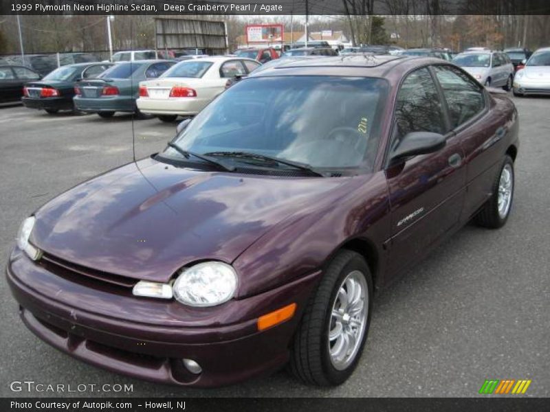 Deep Cranberry Pearl / Agate 1999 Plymouth Neon Highline Sedan
