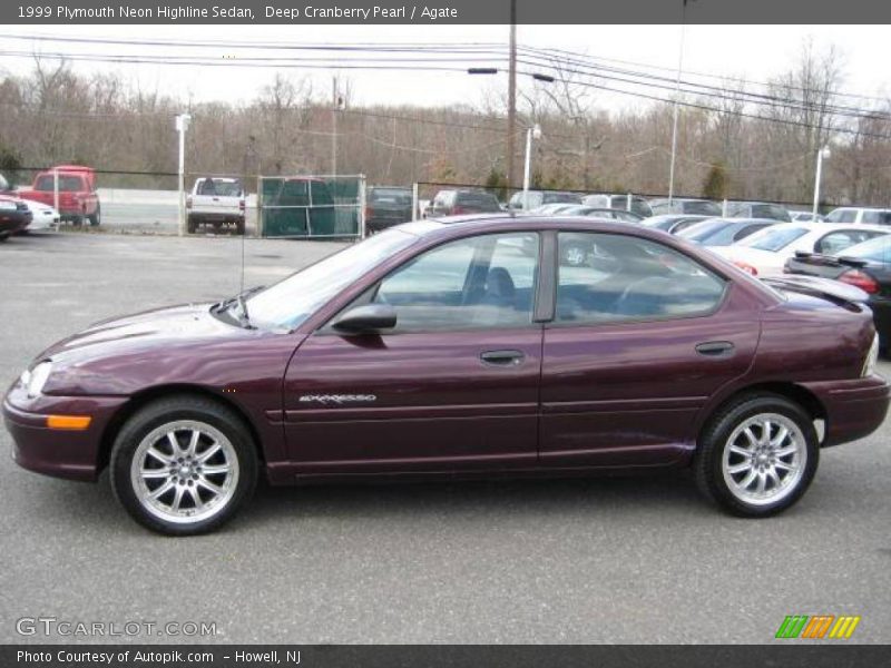 Deep Cranberry Pearl / Agate 1999 Plymouth Neon Highline Sedan