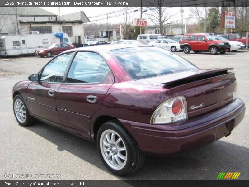 Deep Cranberry Pearl / Agate 1999 Plymouth Neon Highline Sedan