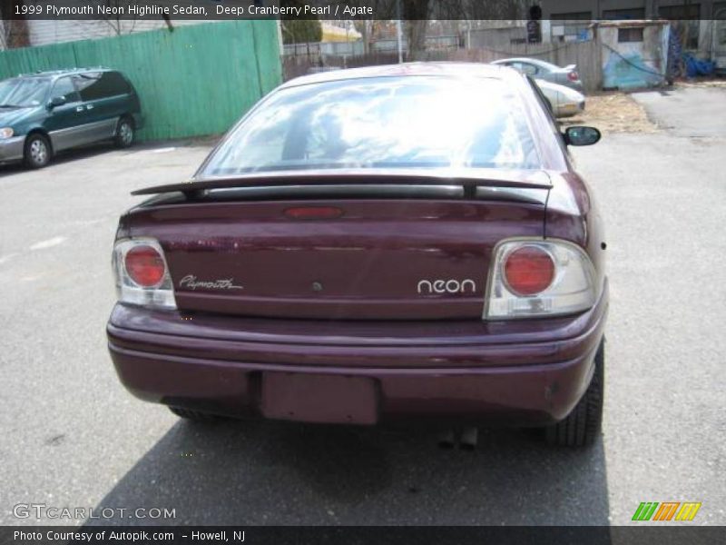 Deep Cranberry Pearl / Agate 1999 Plymouth Neon Highline Sedan