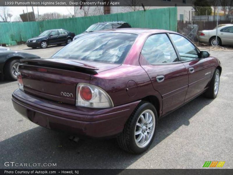 Deep Cranberry Pearl / Agate 1999 Plymouth Neon Highline Sedan