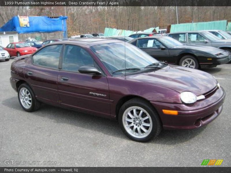 Deep Cranberry Pearl / Agate 1999 Plymouth Neon Highline Sedan