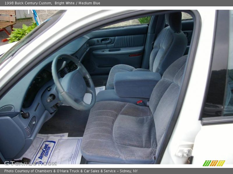 Bright White / Medium Blue 1998 Buick Century Custom