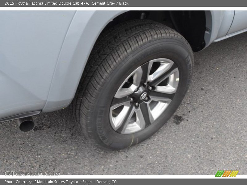 Cement Gray / Black 2019 Toyota Tacoma Limited Double Cab 4x4