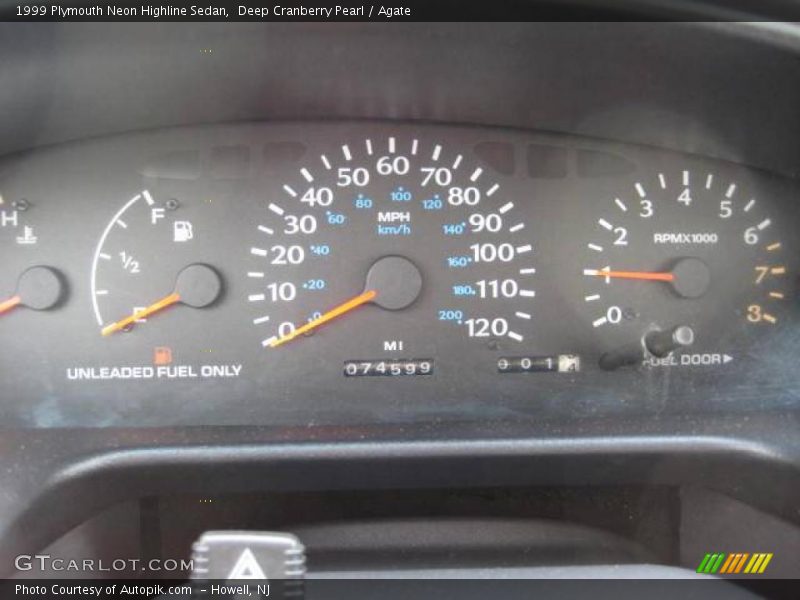 Deep Cranberry Pearl / Agate 1999 Plymouth Neon Highline Sedan