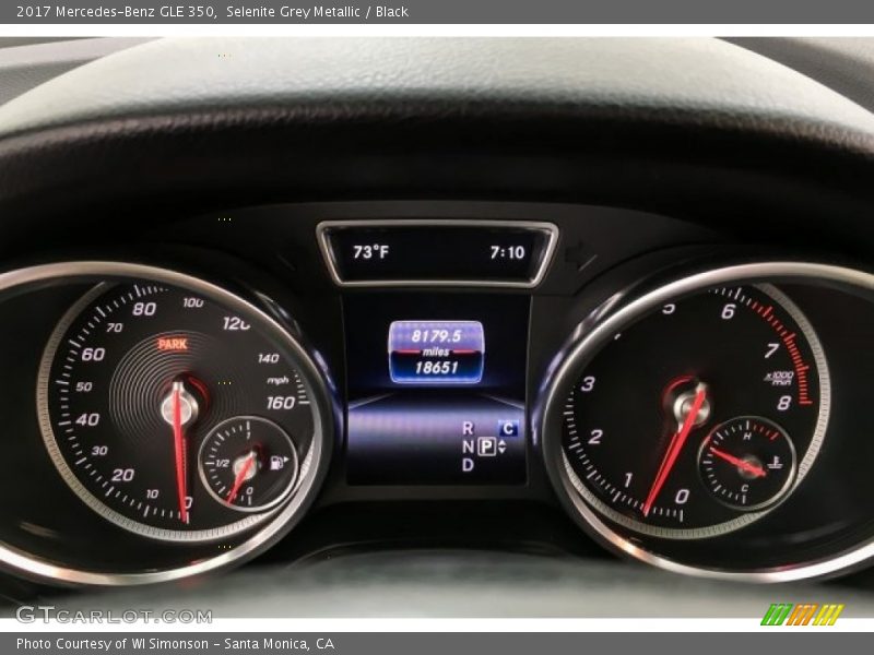 Selenite Grey Metallic / Black 2017 Mercedes-Benz GLE 350