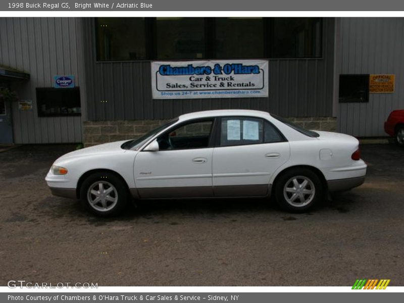 Bright White / Adriatic Blue 1998 Buick Regal GS