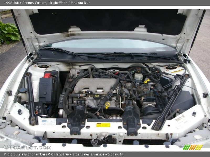 Bright White / Medium Blue 1998 Buick Century Custom
