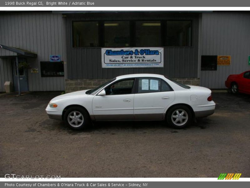Bright White / Adriatic Blue 1998 Buick Regal GS