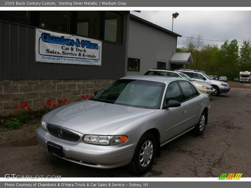 Sterling Silver Metallic / Medium Gray 2003 Buick Century Custom