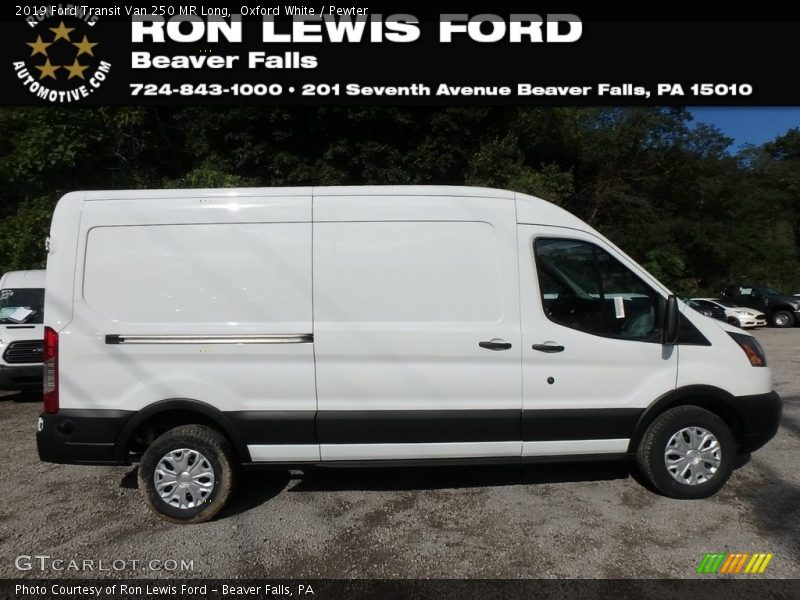 Oxford White / Pewter 2019 Ford Transit Van 250 MR Long