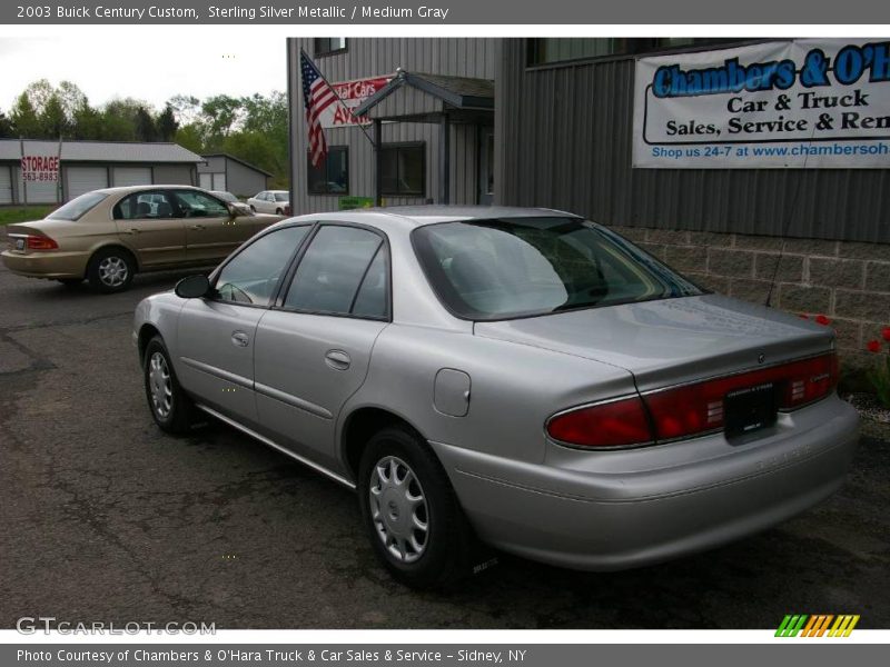 Sterling Silver Metallic / Medium Gray 2003 Buick Century Custom