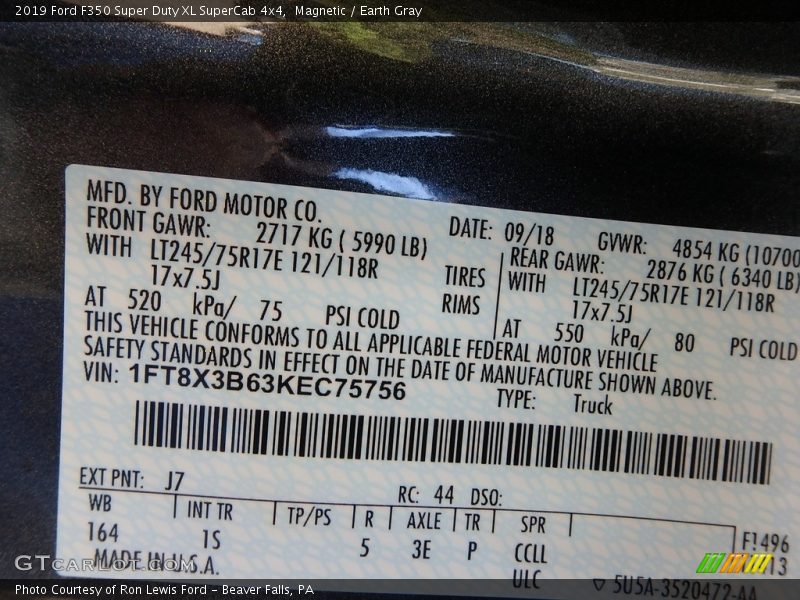 Magnetic / Earth Gray 2019 Ford F350 Super Duty XL SuperCab 4x4