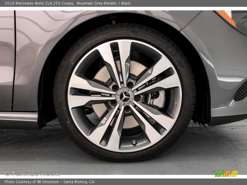 Mountain Grey Metallic / Black 2019 Mercedes-Benz CLA 250 Coupe