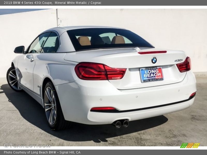 Mineral White Metallic / Cognac 2019 BMW 4 Series 430i Coupe
