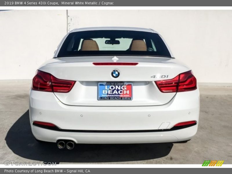Mineral White Metallic / Cognac 2019 BMW 4 Series 430i Coupe