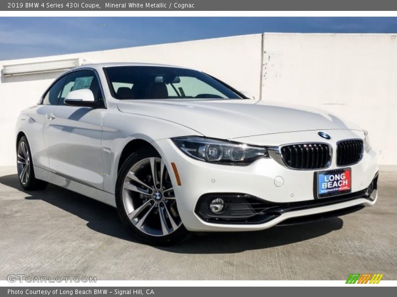 Mineral White Metallic / Cognac 2019 BMW 4 Series 430i Coupe