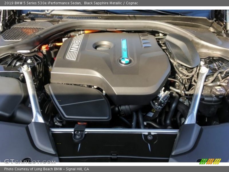 Black Sapphire Metallic / Cognac 2019 BMW 5 Series 530e iPerformance Sedan
