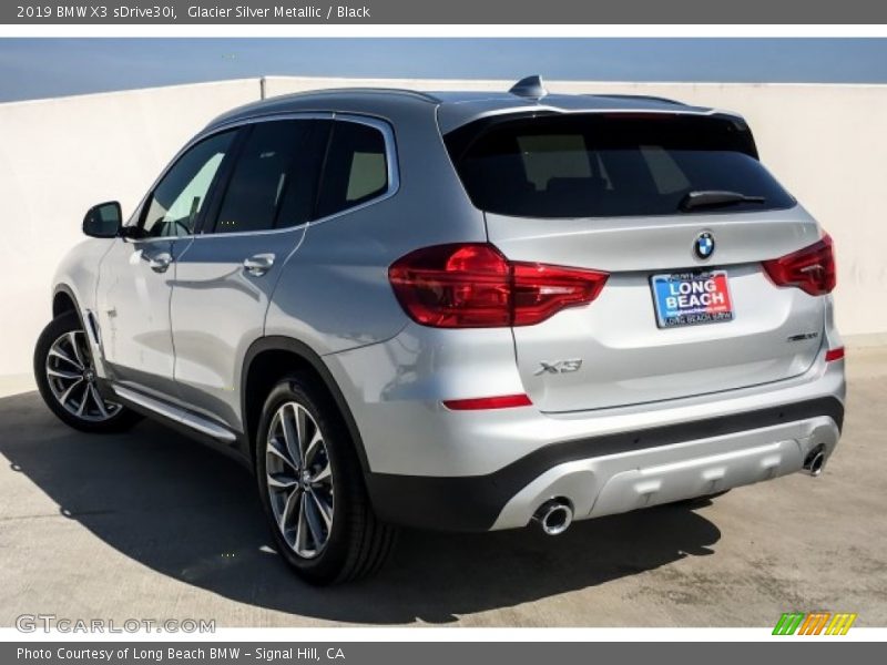 Glacier Silver Metallic / Black 2019 BMW X3 sDrive30i