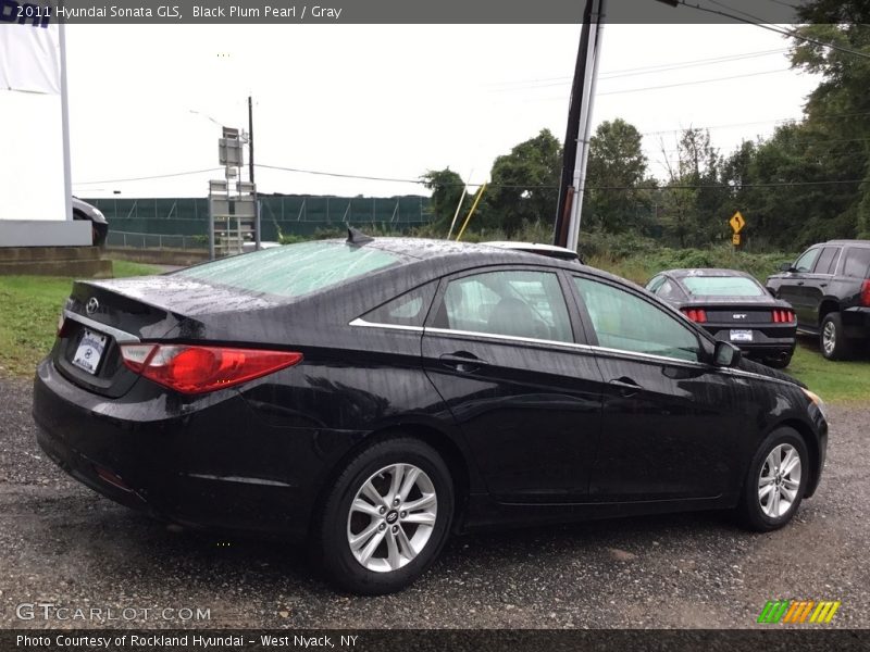 Black Plum Pearl / Gray 2011 Hyundai Sonata GLS