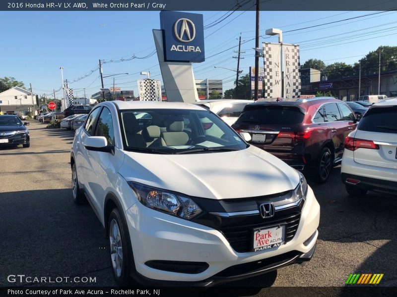 White Orchid Pearl / Gray 2016 Honda HR-V LX AWD
