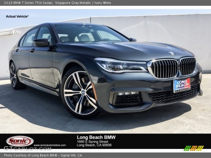 Singapore Gray Metallic / Ivory White 2019 BMW 7 Series 750i Sedan
