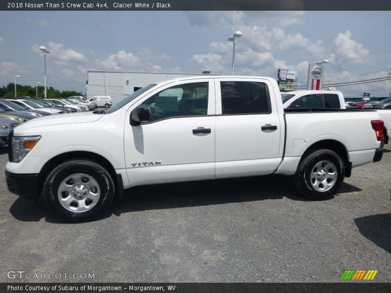 Glacier White / Black 2018 Nissan Titan S Crew Cab 4x4