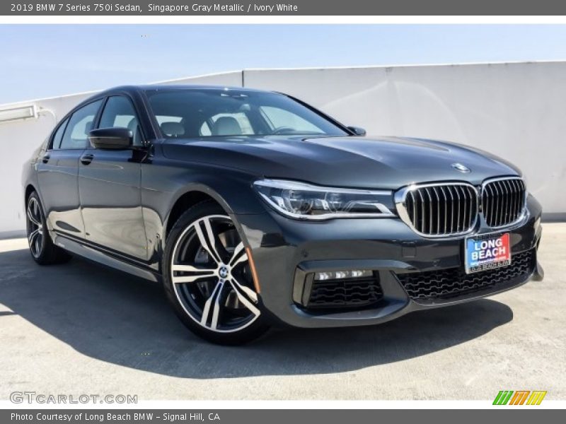 Singapore Gray Metallic / Ivory White 2019 BMW 7 Series 750i Sedan