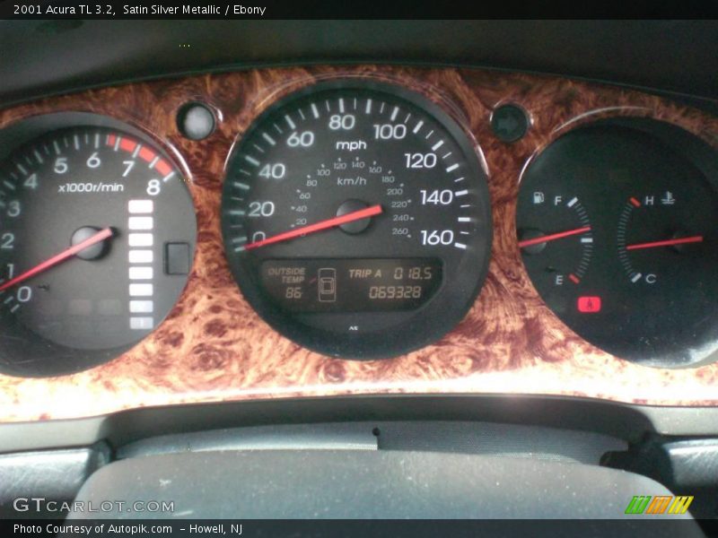 Satin Silver Metallic / Ebony 2001 Acura TL 3.2