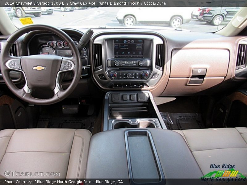 White Diamond Tricoat / Cocoa/Dune 2014 Chevrolet Silverado 1500 LTZ Crew Cab 4x4