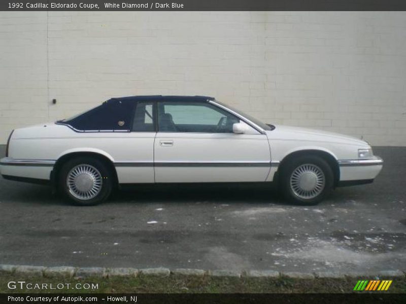 White Diamond / Dark Blue 1992 Cadillac Eldorado Coupe