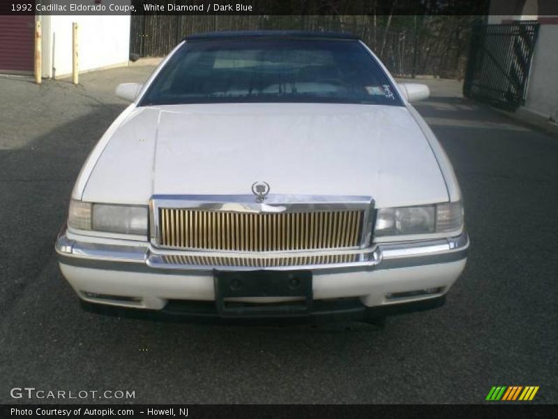 White Diamond / Dark Blue 1992 Cadillac Eldorado Coupe