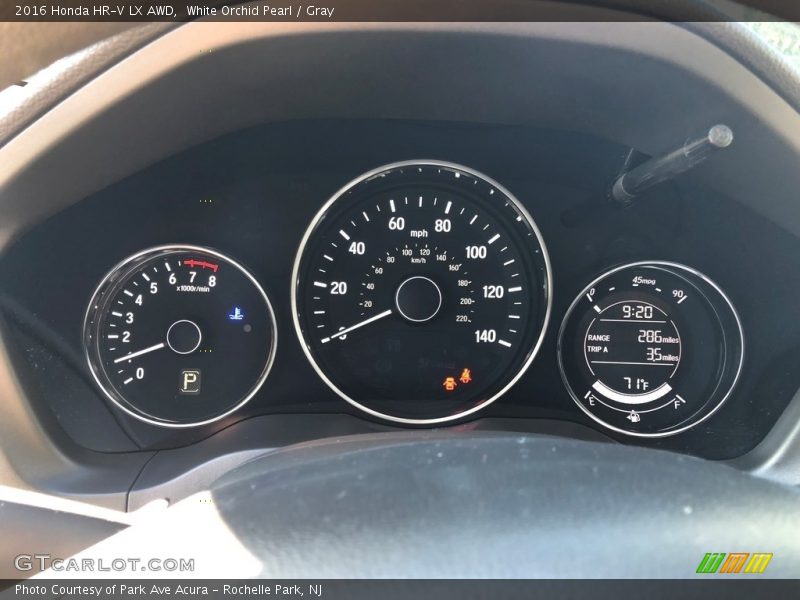 White Orchid Pearl / Gray 2016 Honda HR-V LX AWD