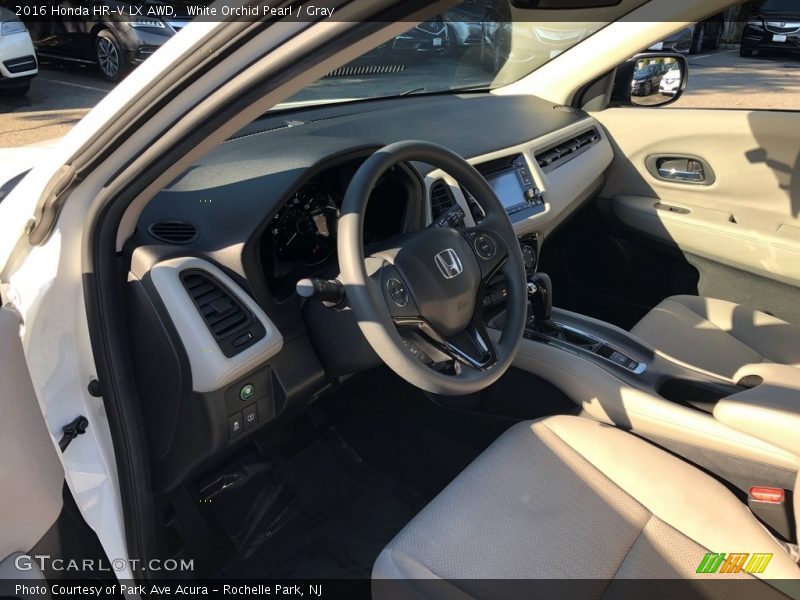White Orchid Pearl / Gray 2016 Honda HR-V LX AWD