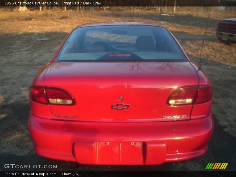 Bright Red / Dark Gray 1996 Chevrolet Cavalier Coupe
