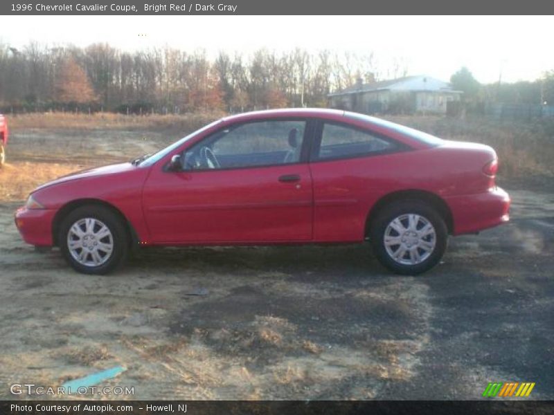 Bright Red / Dark Gray 1996 Chevrolet Cavalier Coupe