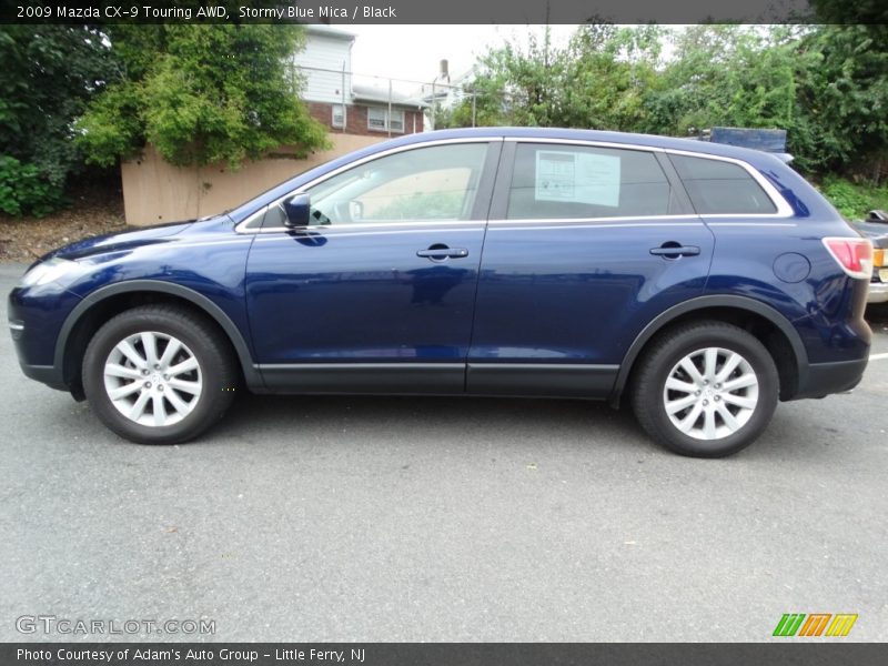 Stormy Blue Mica / Black 2009 Mazda CX-9 Touring AWD