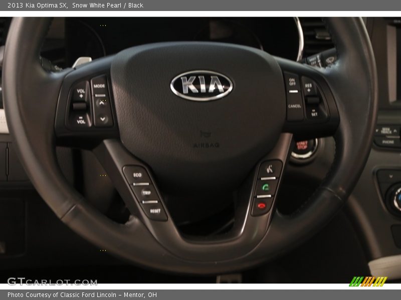 Snow White Pearl / Black 2013 Kia Optima SX