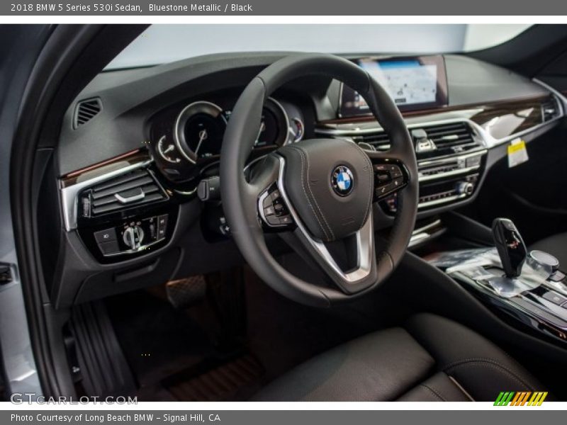 Bluestone Metallic / Black 2018 BMW 5 Series 530i Sedan