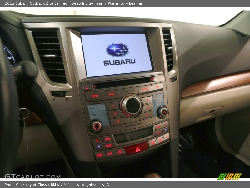 Deep Indigo Pearl / Warm Ivory Leather 2013 Subaru Outback 2.5i Limited
