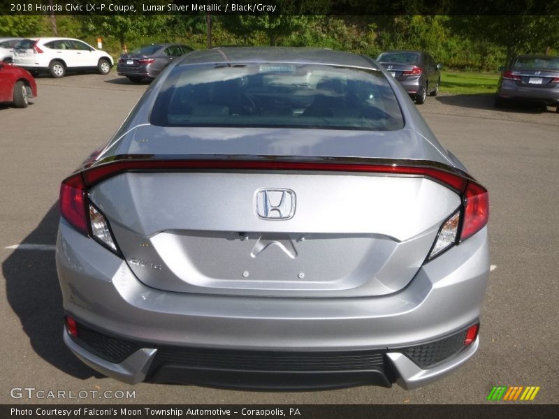 Lunar Silver Metallic / Black/Gray 2018 Honda Civic LX-P Coupe