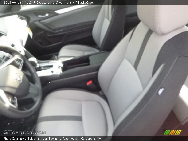 Lunar Silver Metallic / Black/Gray 2018 Honda Civic LX-P Coupe