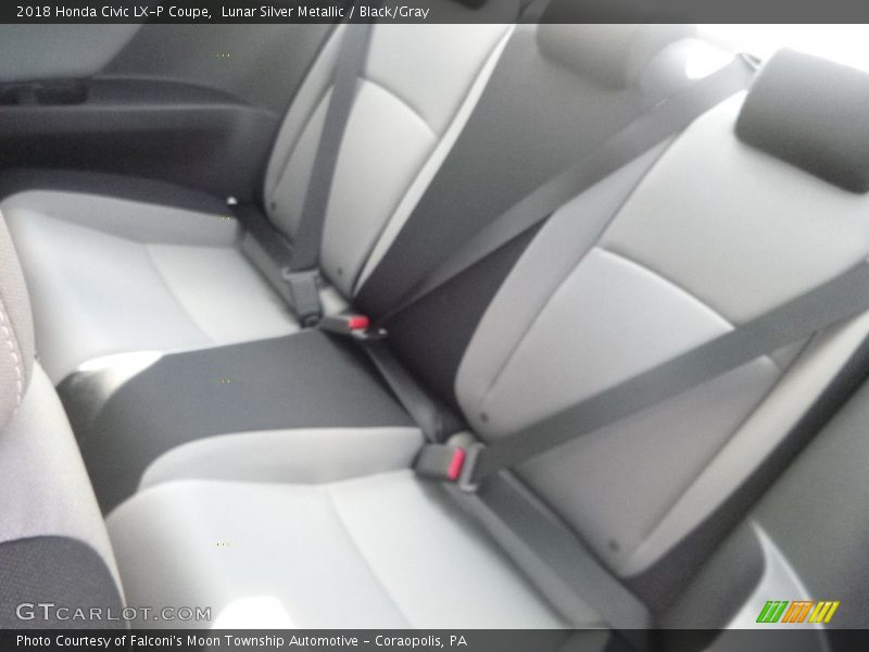 Lunar Silver Metallic / Black/Gray 2018 Honda Civic LX-P Coupe