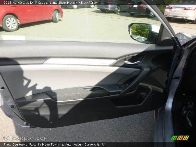 Lunar Silver Metallic / Black/Gray 2018 Honda Civic LX-P Coupe
